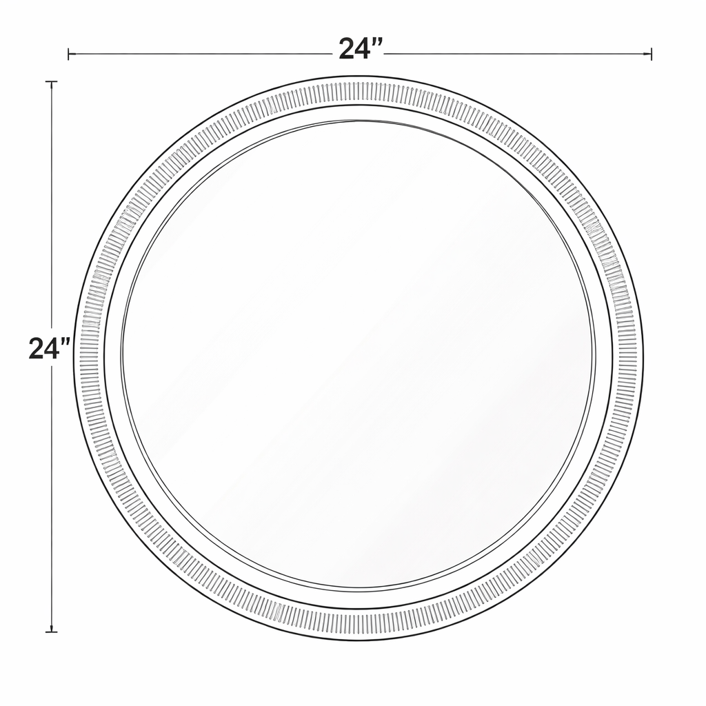 Mango 24 Inch Round LED Bathroom Mirror with Dimmable 3-Color Light