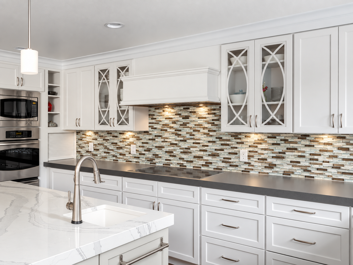 LAKESHORE PURE GLASS Strips Backsplashes Wall tiles (12x12 inch) JL142BT