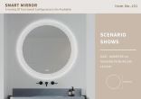 Mango 24 Inch Round LED Bathroom Mirror with Dimmable 3-Color Light