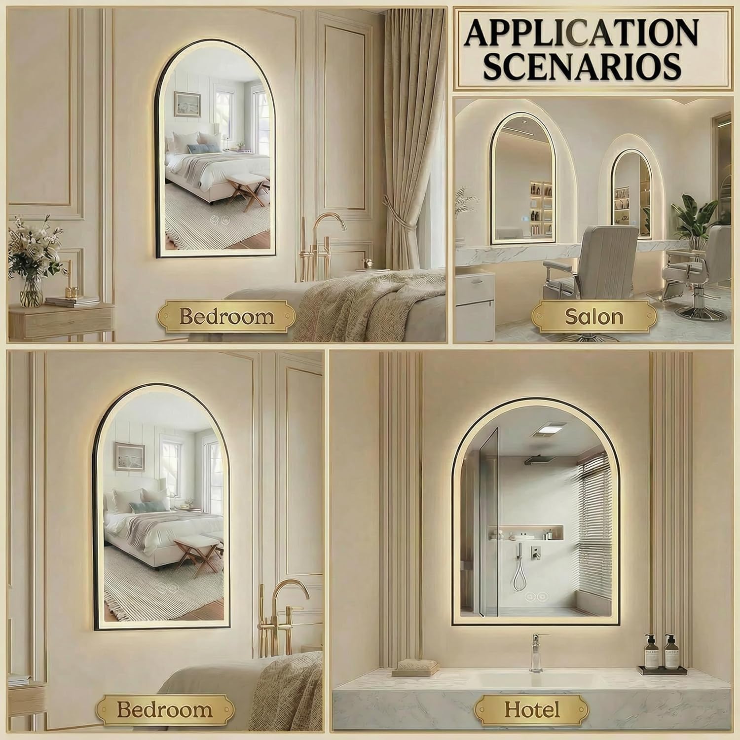 Mango 20 x 28 Inch Arched LED Bathroom Mirror with Anti-Fog and Dimmable Light