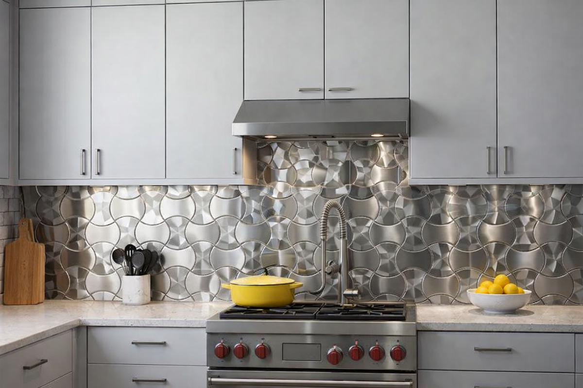 BONE SHAPE STAINLESS Backsplash Mosaic Floor and Wall tile  (12x12 inch) MG706