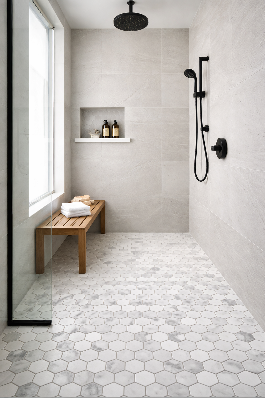 ALPS 2" Hex Honed Mosaic Marble Backsplashes Floor & Wall Tile ( 12x12 inch) MG683