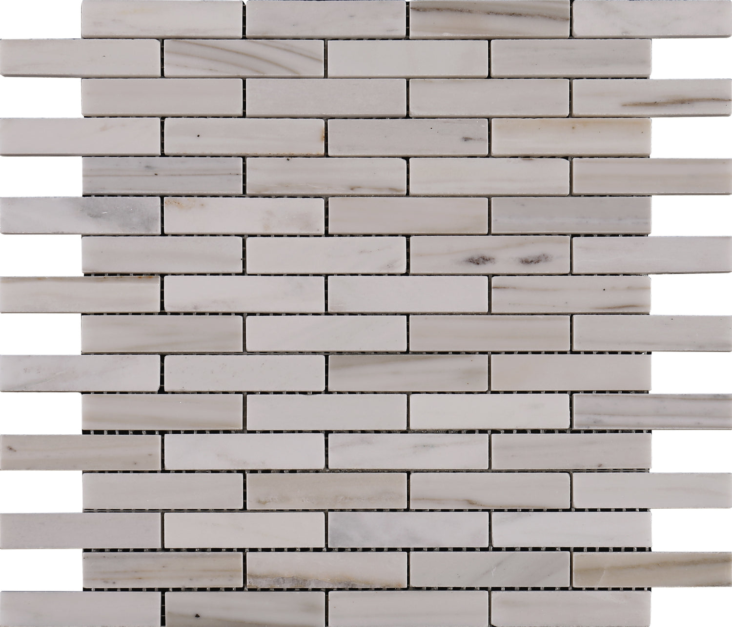 Italian Calacatta Gold Mini Brick Pattern Marble Backsplash Mosaic Floor & Wall Tiles (12x12 inch)DP5940