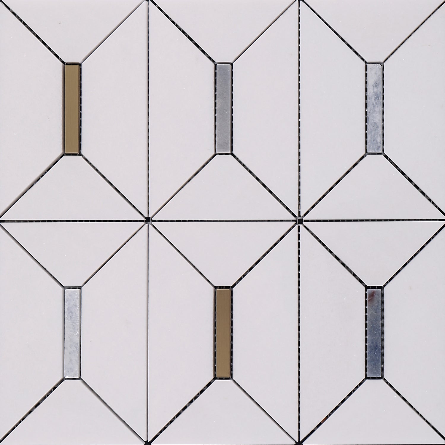 White Blue and Gold Luxurious Marble Backsplash Floor and Wall Tiles (12x12 inch) DP5953