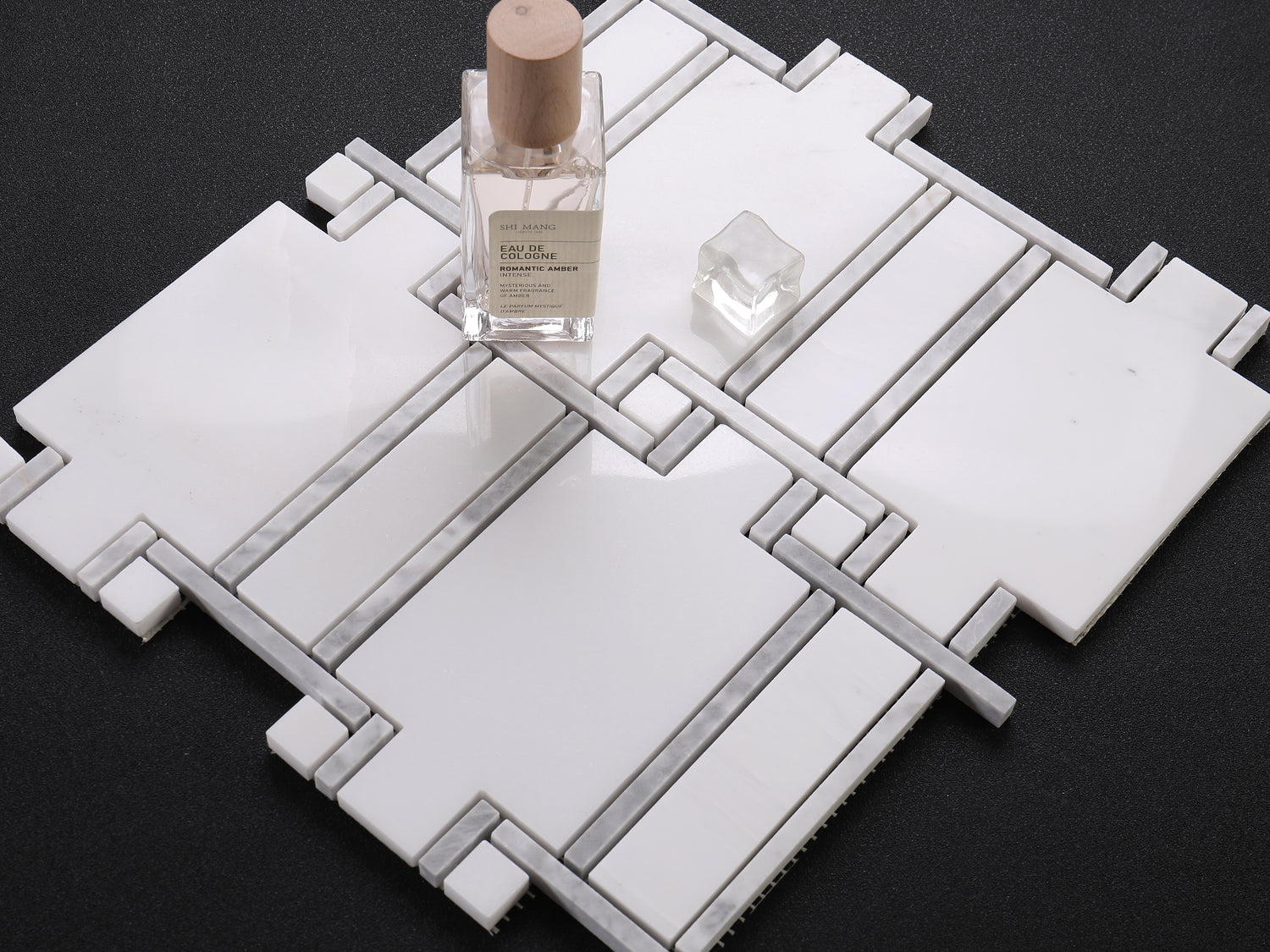 Artistic White and Grey Marble Backsplash Mosaic Floor and Wall tile  (10x11 inch) DP8943