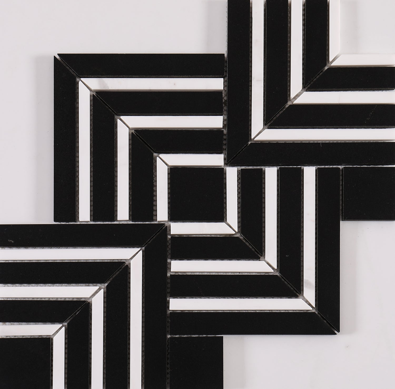 Black & White Marble Backsplash Mosaic Floor and Wall Tiles (12x12 inch) DP8963