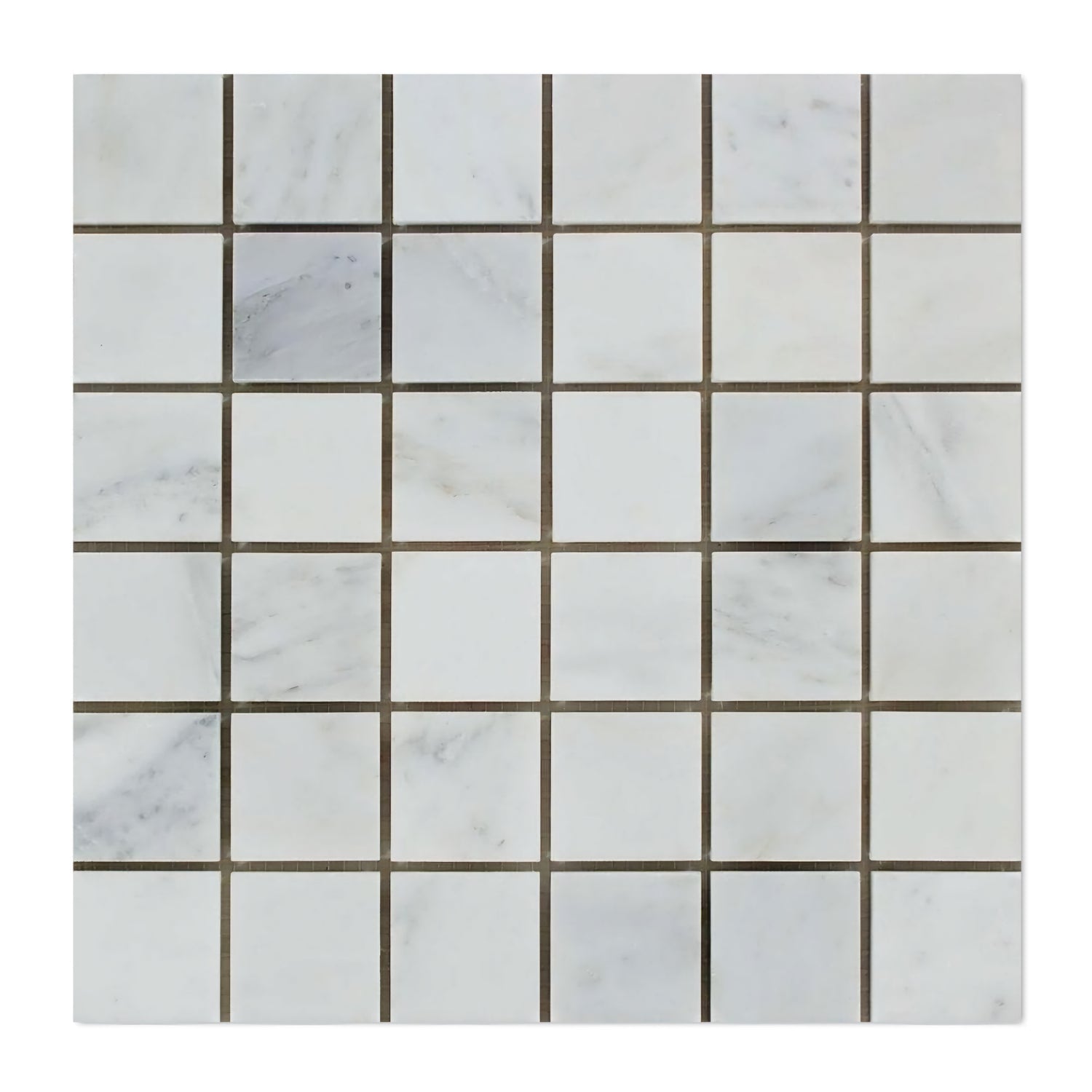 2X2 Oriental White Square Marble Backsplash Mosaic Floor & Wall Tiles (12x12 inch) DP6015