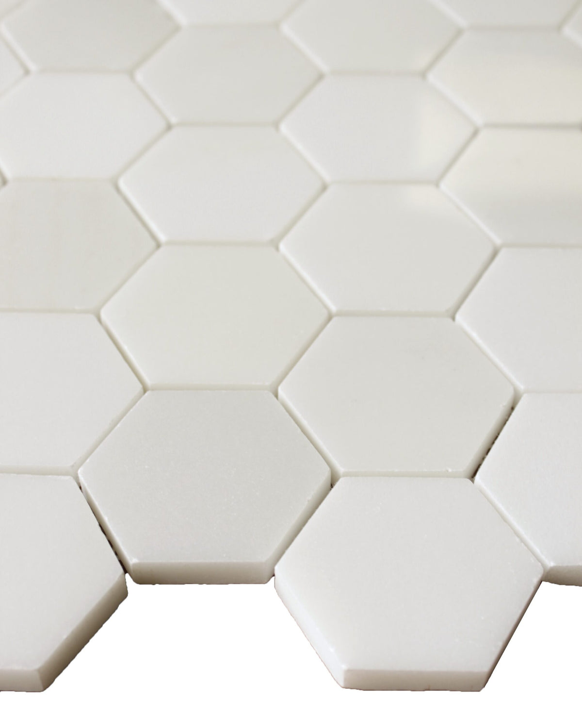 ALPS White 2" Hexagon Marble Mosaic Backsplashes Floor & Wall Tiles ( 12x12 inch) MG607