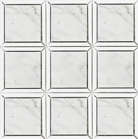 ALPS ELEGANT SQUARE Marble Backsplash Mosaic Floor and Wall tile  (12x12 inch) MG640