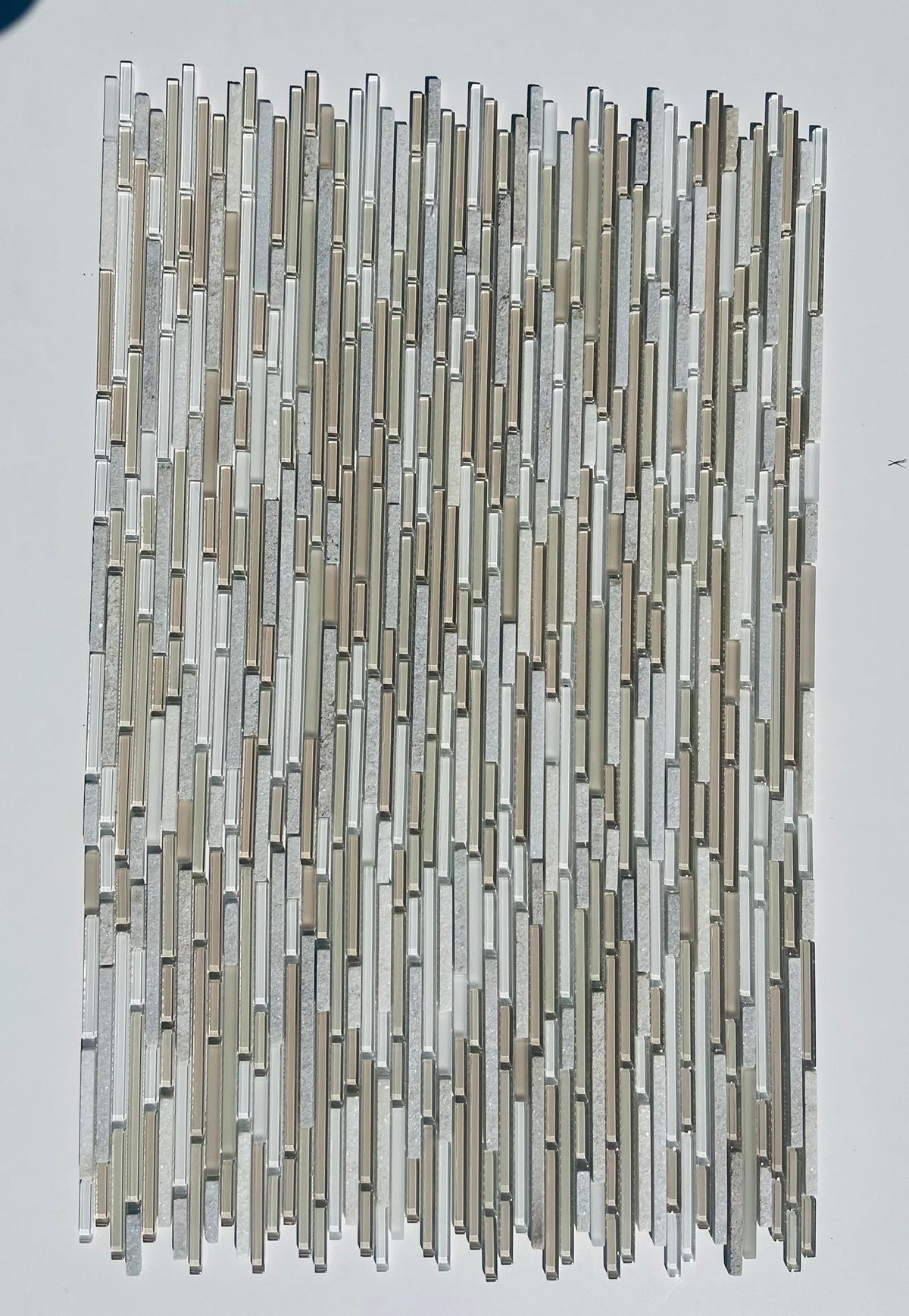 DENVER SILVER STRIPS Backsplash Mosaic Floor and Wall tile  (12x12 inch) MG811