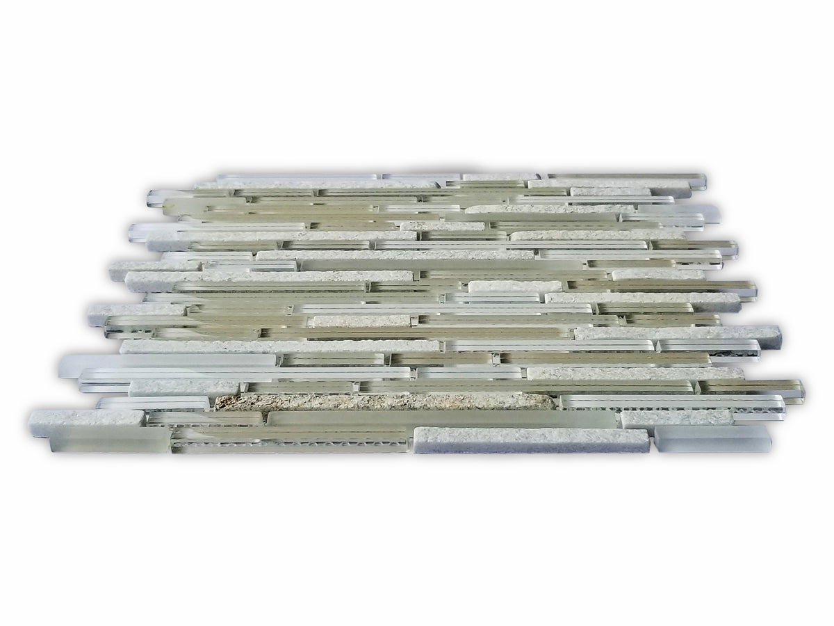 DENVER SILVER STRIPS Backsplash Mosaic Floor and Wall tile  (12x12 inch) MG811