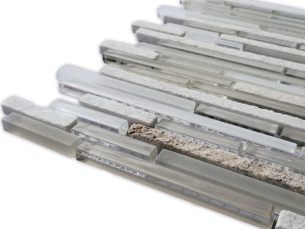 DENVER SILVER STRIPS Backsplash Mosaic Floor and Wall tile  (12x12 inch) MG811