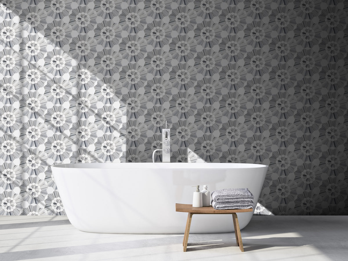 FIREWORK THASSOS Marble Backsplash Mosaic Floor and Wall tile  (12x12 inch) MG931