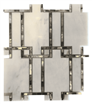Artistic Black Shell Marble Backsplash Mosaic Floor and Wall tile  (10x11 inch) DP8944
