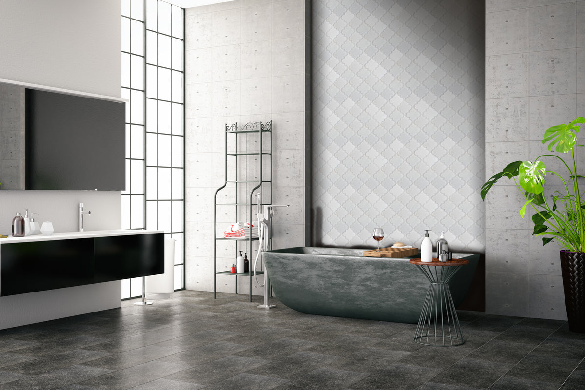 BRITANNIA WHITE Luxurious Glass Backsplashes Wall tiles (10x10 inch)MG960