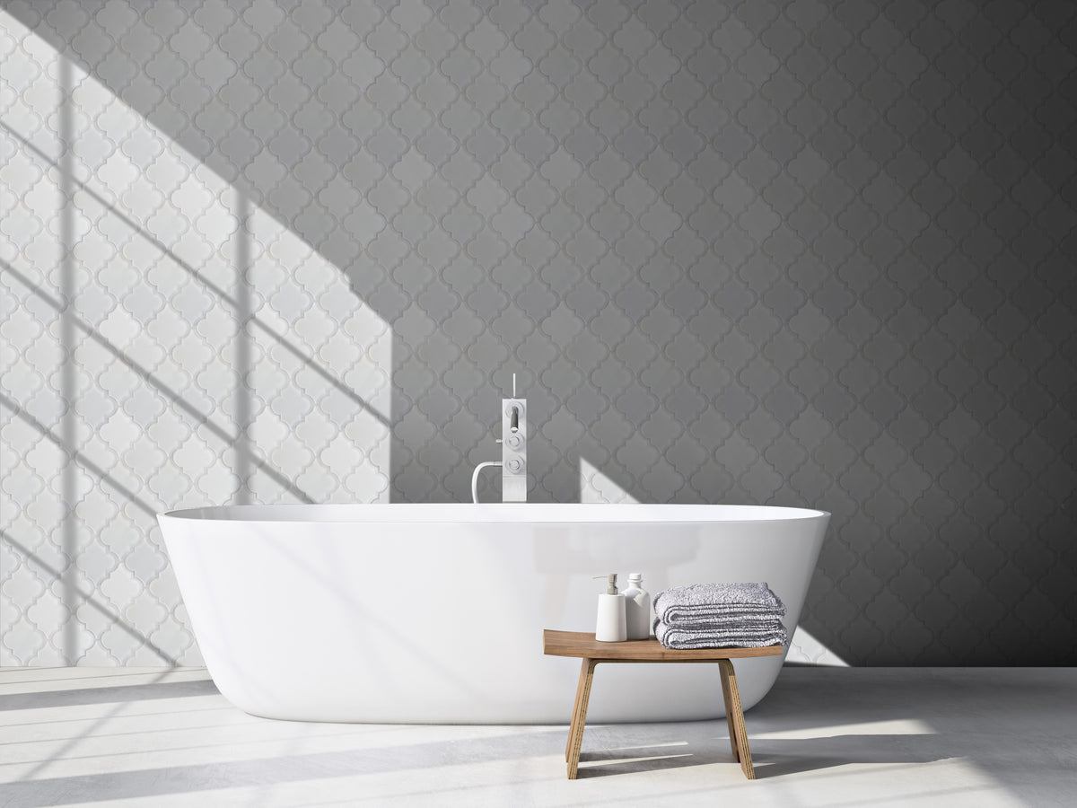BRITANNIA WHITE Luxurious Glass Backsplashes Wall tiles (10x10 inch)MG960