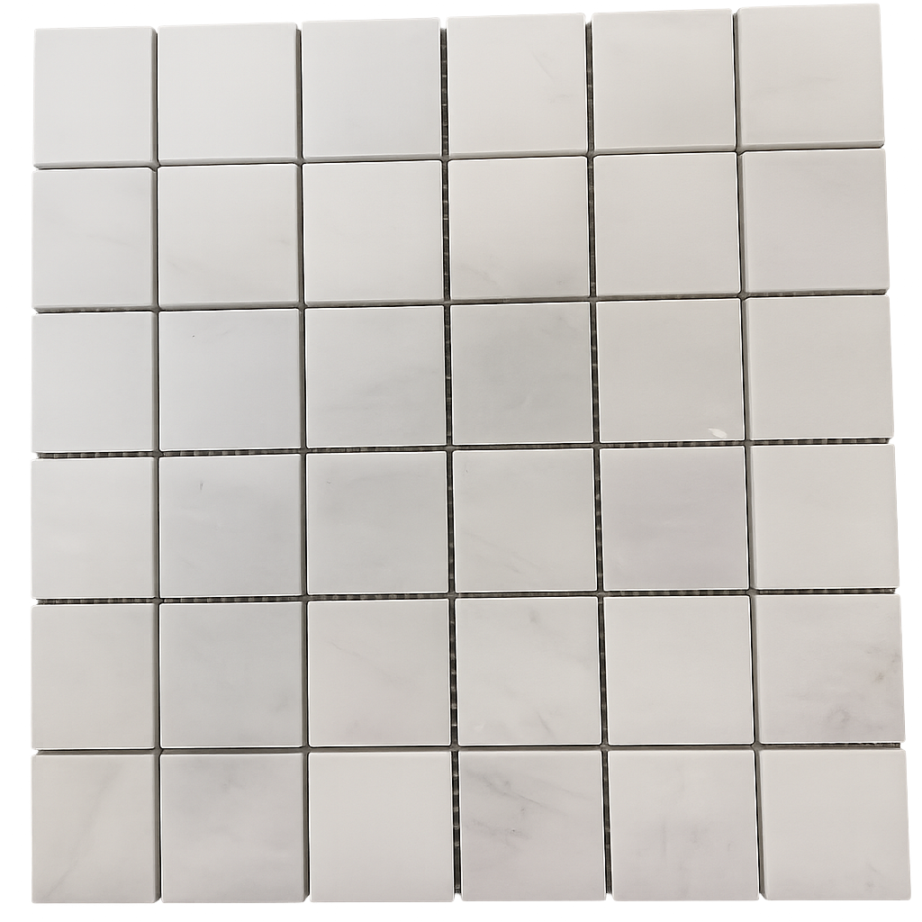 2X2 Oriental White Square Marble Backsplash Mosaic Floor & Wall Tiles (12x12 inch) DP6015