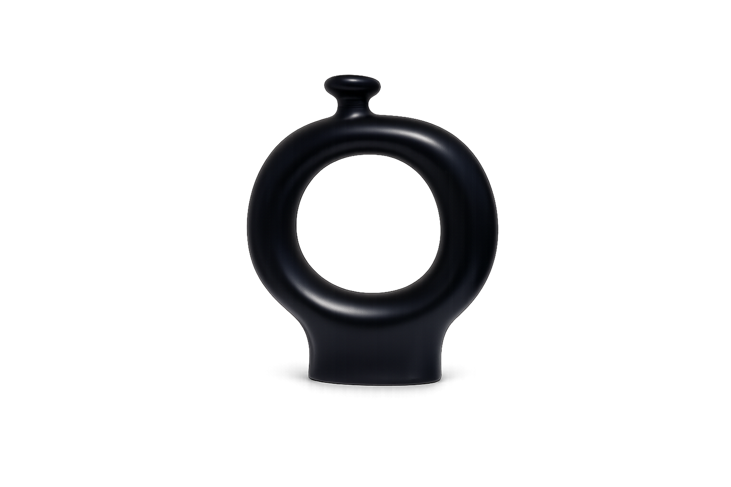 Modern Sculptural Vase Set – Black &amp; White Duo