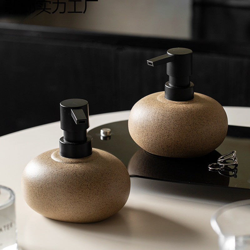 Stone Brown Soap Dispenser – Modern Minimalist Design