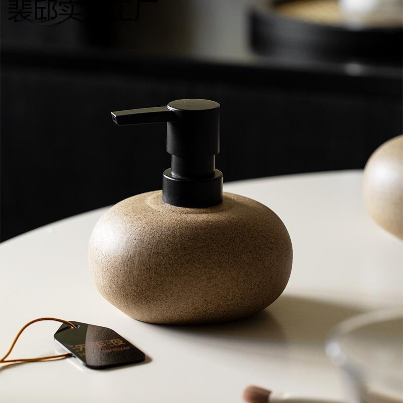 Stone Brown Soap Dispenser – Modern Minimalist Design