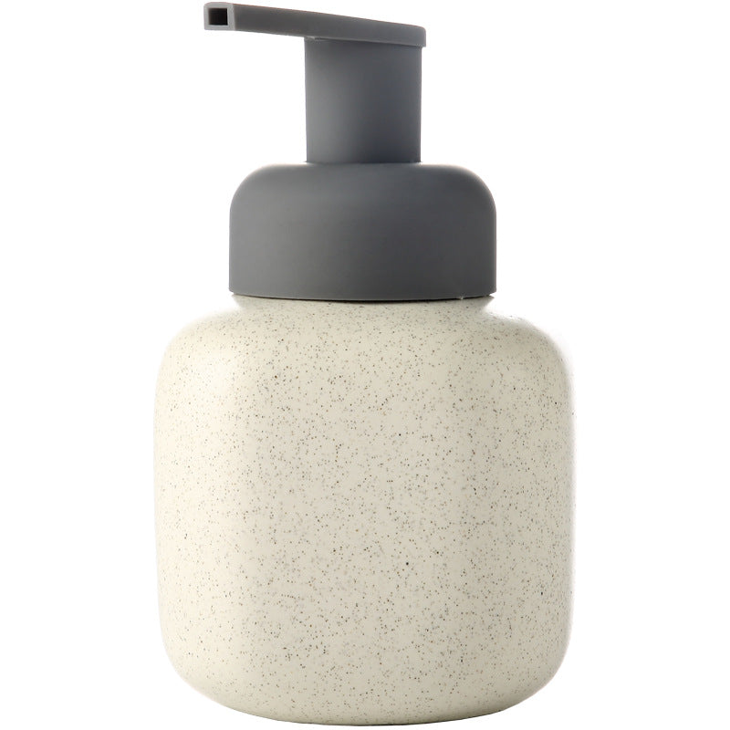 Minimalist Cream Ceramic Soap Dispenser