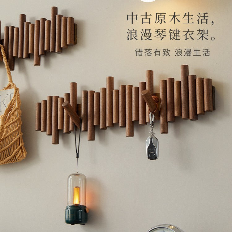 Piano Key Wall Hanger – Modern Wooden Coat Rack
