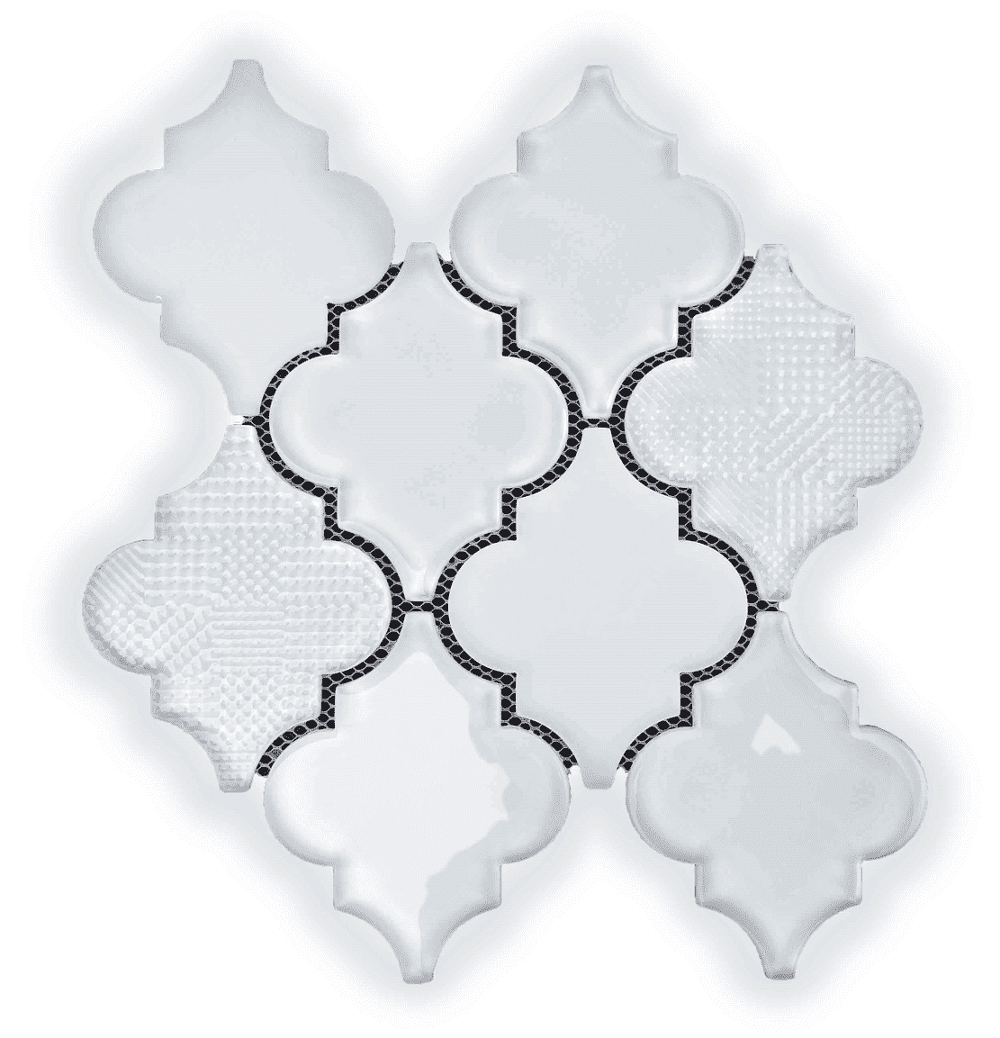 BRITANNIA WHITE Luxurious Glass Backsplashes Wall tiles (10x10 inch)MG960