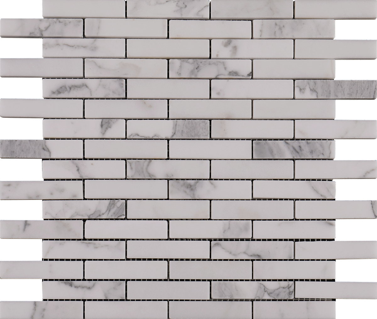 Staturio white 1x3 mini-subway Pattern Marble Backsplash Mosaic Floor & Wall Tiles (12x12 inch) MG5941
