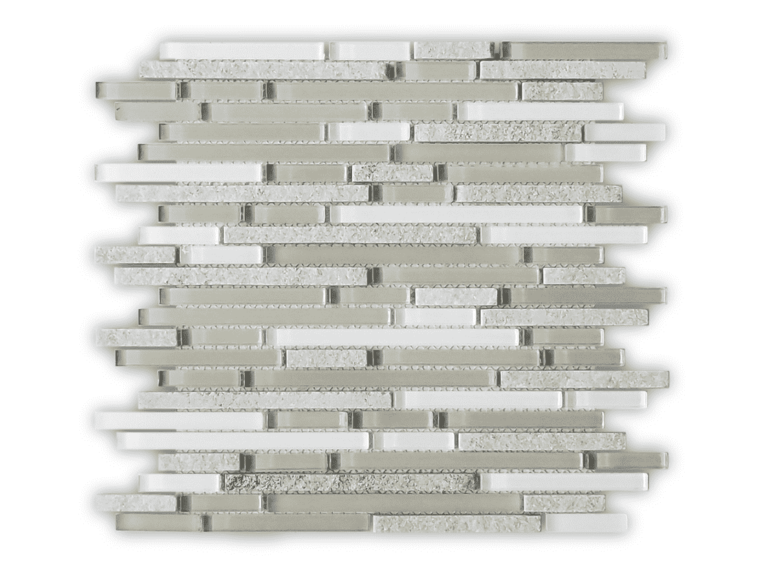 DENVER SILVER STRIPS Backsplash Mosaic Floor and Wall tile  (12x12 inch) MG811