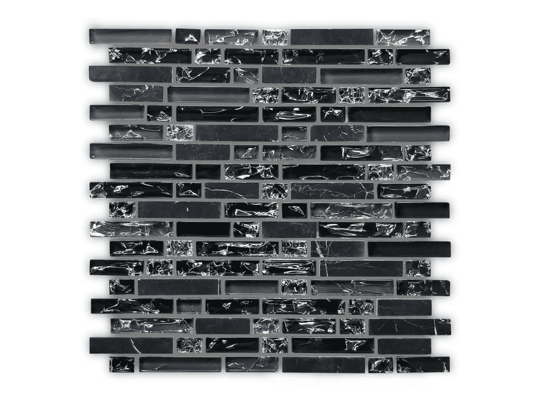 BRISTOL NIGHT STRIPS Backsplash Mosaic Floor and Wall tile  (12x12 inch) MG803