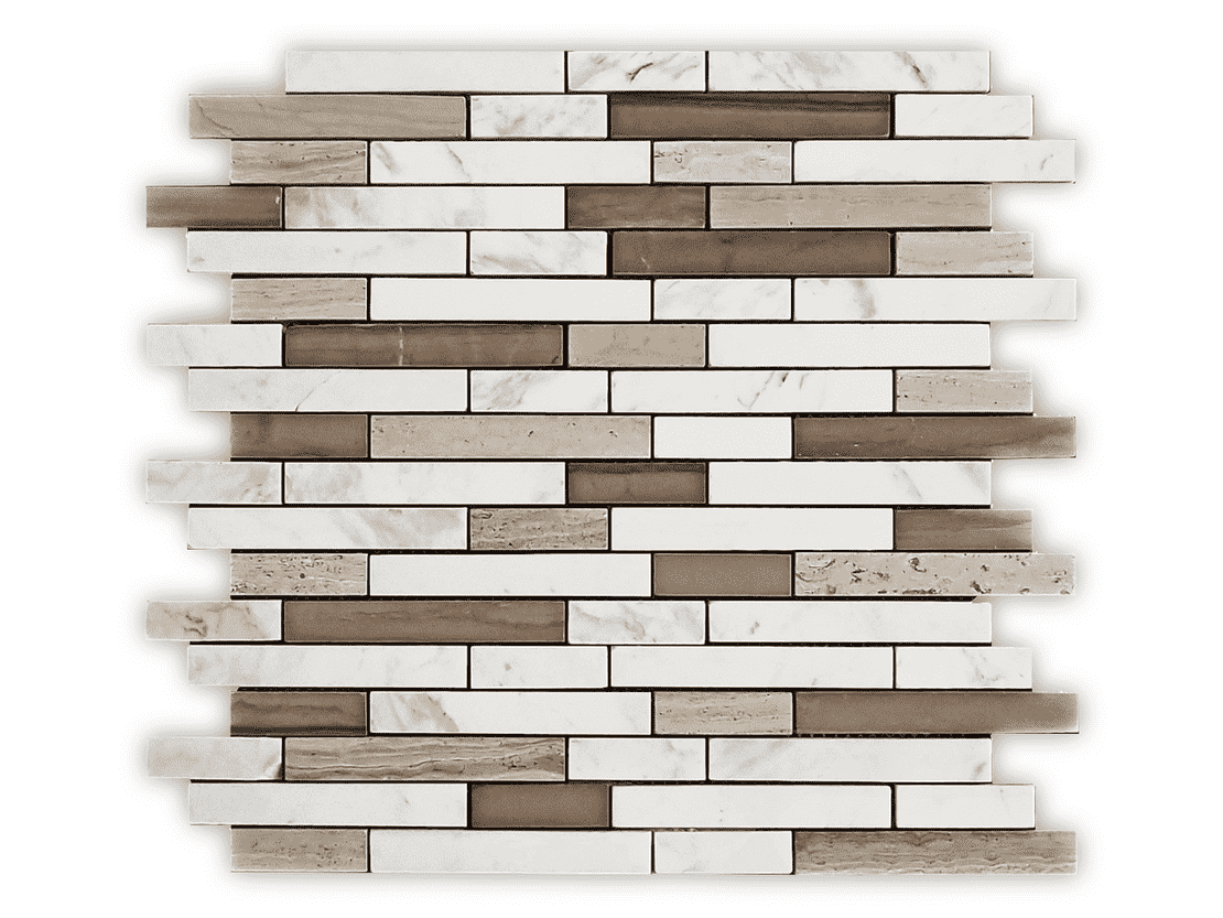 MIAMI SANDS SUBWAY Marble Backsplash Mosaic Floor and Wall tile  (12x12 inch) MG102