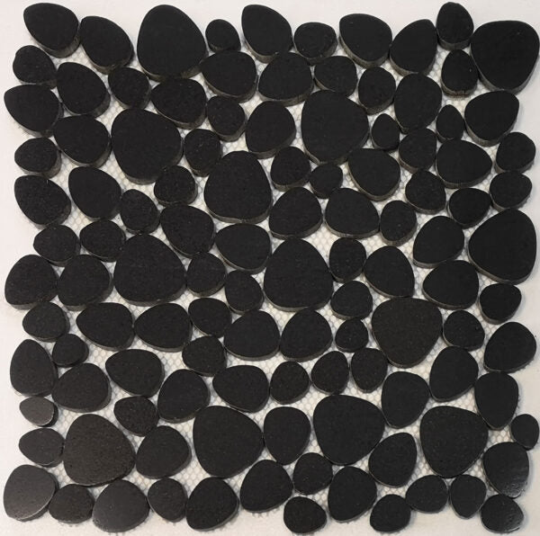 Palm Beach Charcoal STONE Marble Backsplash Mosaic Floor and Wall tile  (12x12 inch) MG649