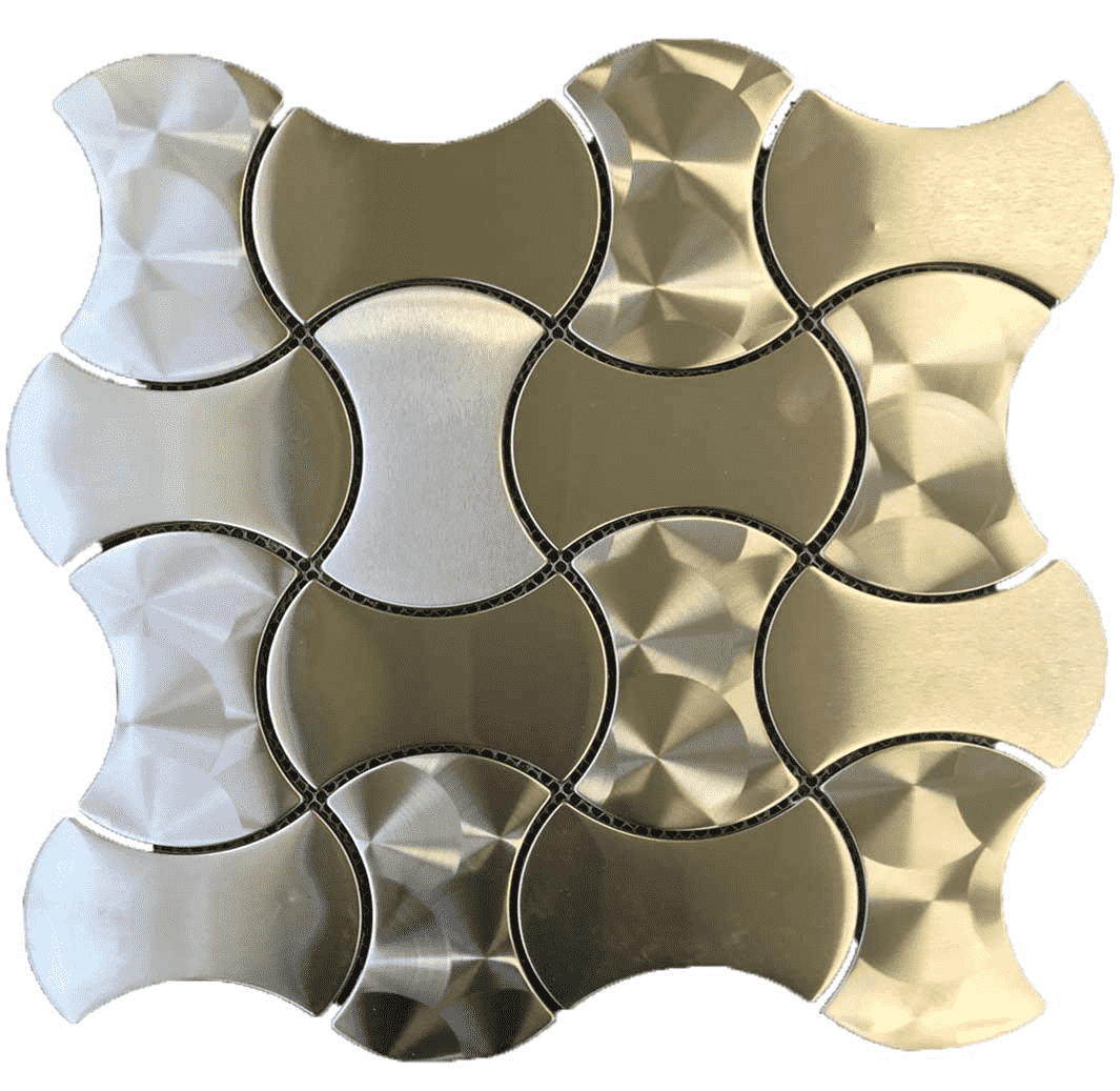 BONE SHAPE STAINLESS Backsplash Mosaic Floor and Wall tile  (12x12 inch) MG706