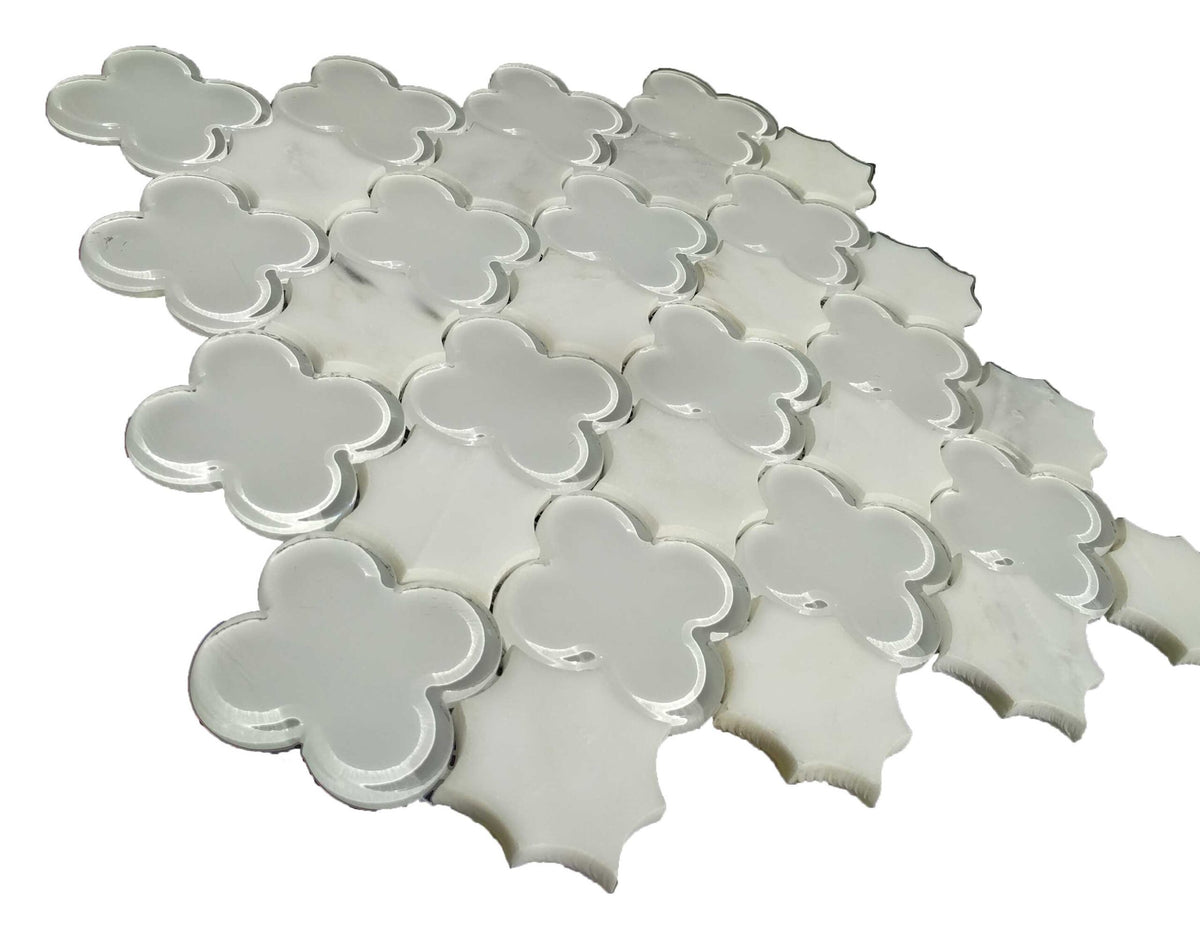 NORTH STARS Stone Glass Mix Backsplash Mosaic Floor and Wall tile  (12x12 inch) MG923