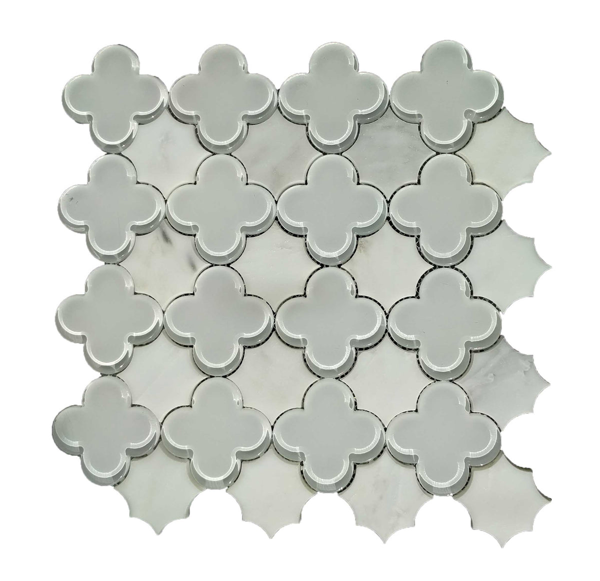 NORTH STARS Stone Glass Mix Backsplash Mosaic Floor and Wall tile  (12x12 inch) MG923