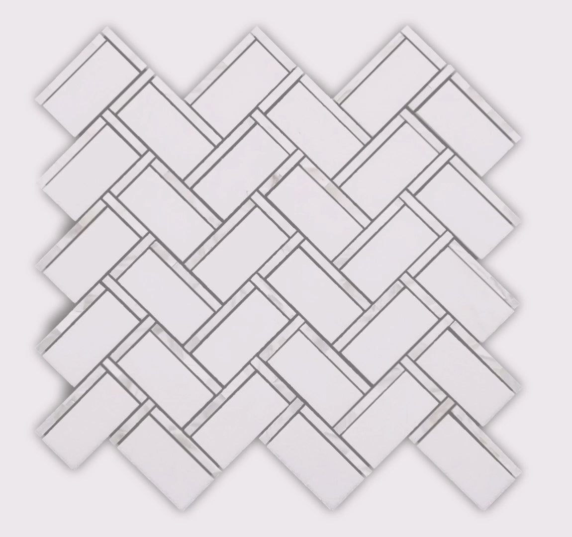 Mother of Pearl with Thassos Luxurious Backsplashes Wall Tiles ( 10.6x11 inch) DP8673