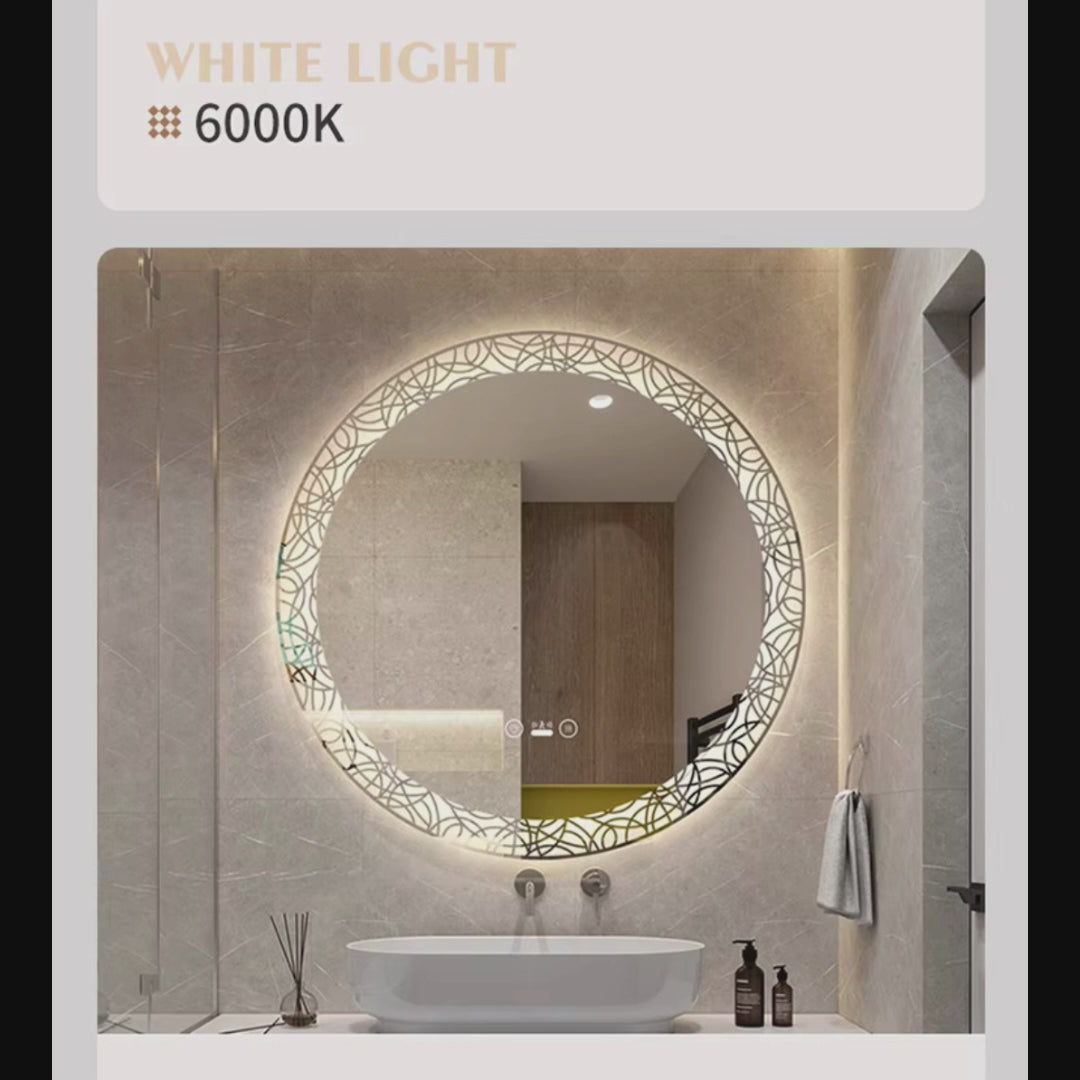 Mango Round Backlit LED Bathroom Mirror 24 Inch