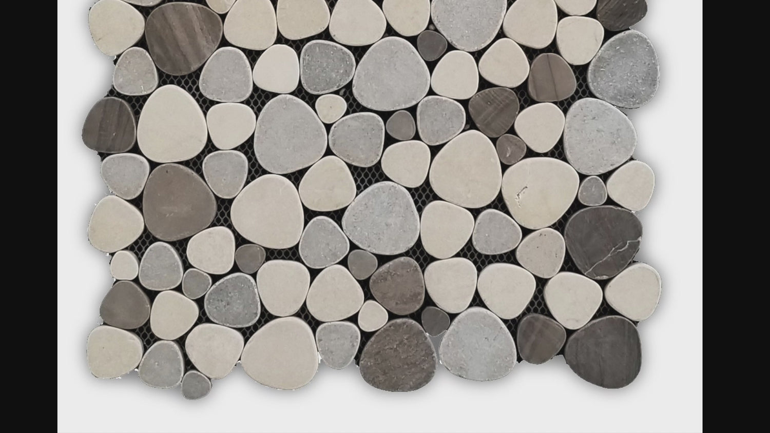 Beige Mixed Marble Honed Pebble Stone Backsplashes Floor and Wall Tiles (12x12 inch) DP8645