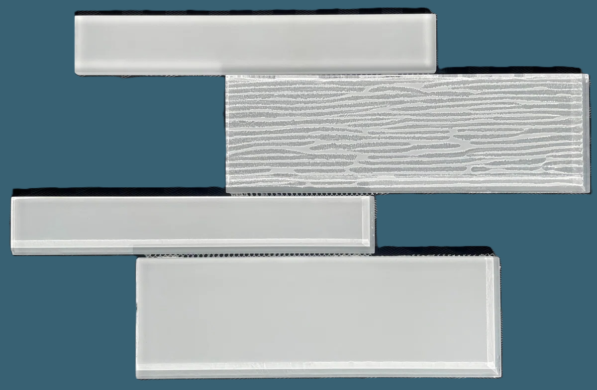 CRYSTAL WHITE GLASS Backsplashes Wall tiles (10x10 inch) R1001