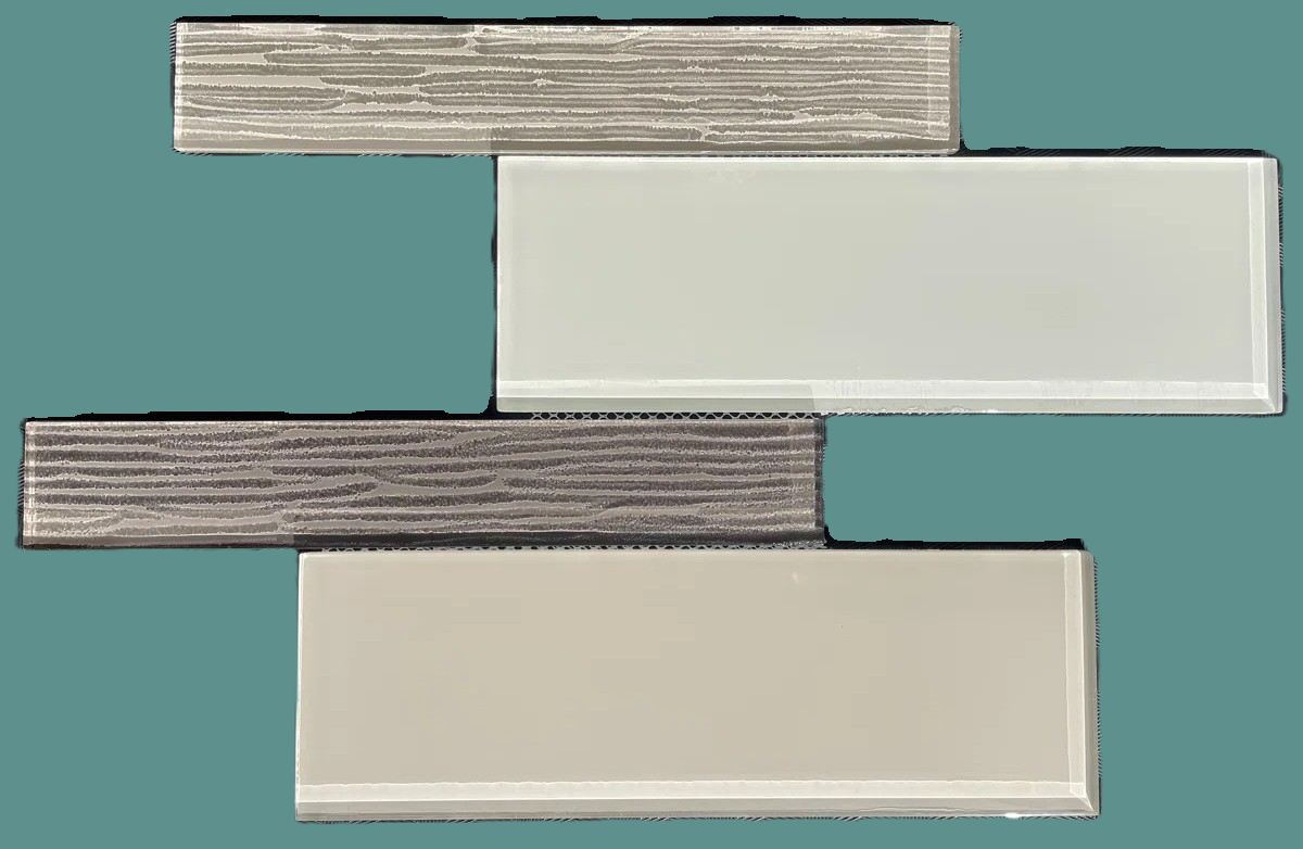 CYSTAL CREAM SUBWAY GLASS Backsplashes Wall tiles (10x10 inch) R1002
