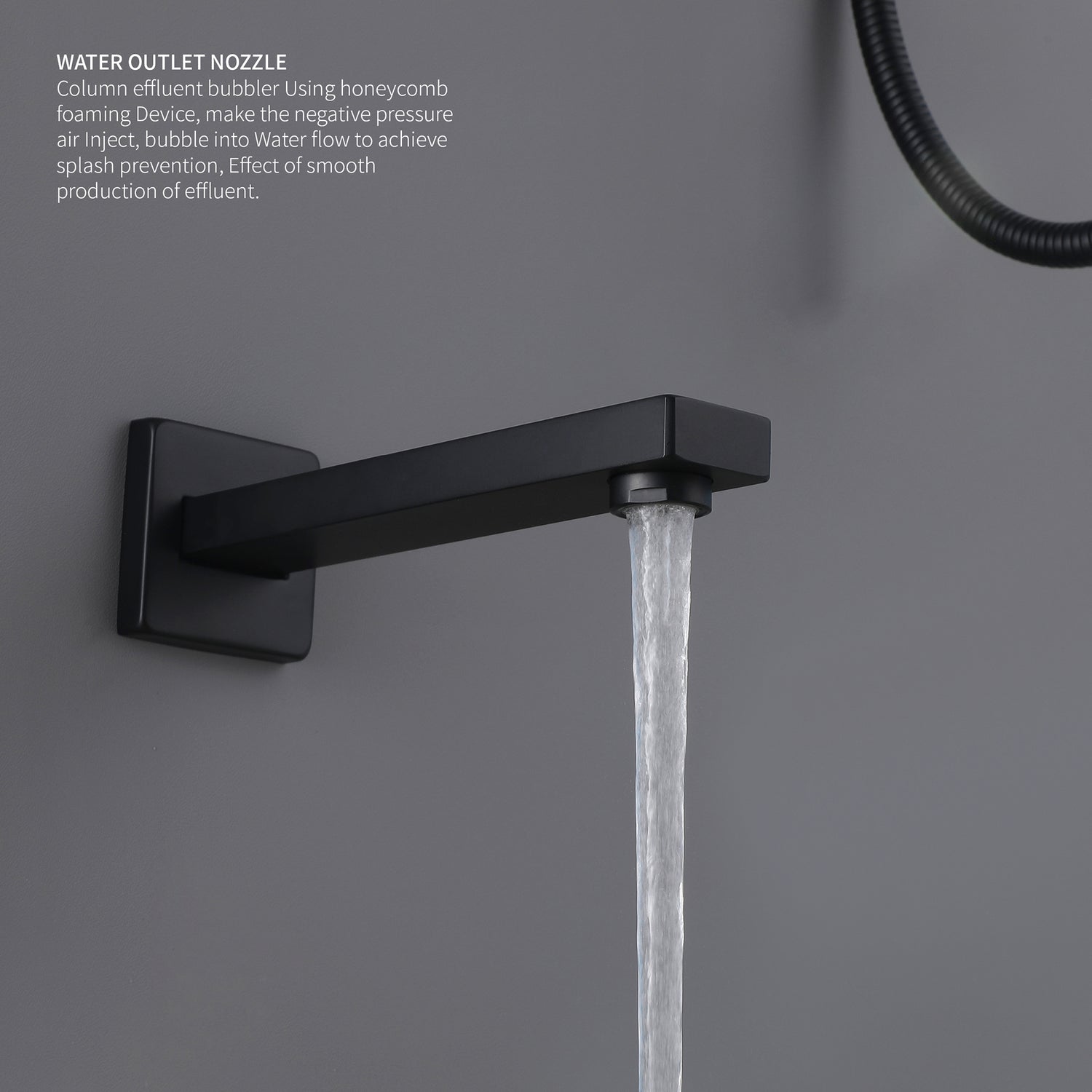 All Brass Black Matt Rainfall Shower Set-Valve included , wall mount